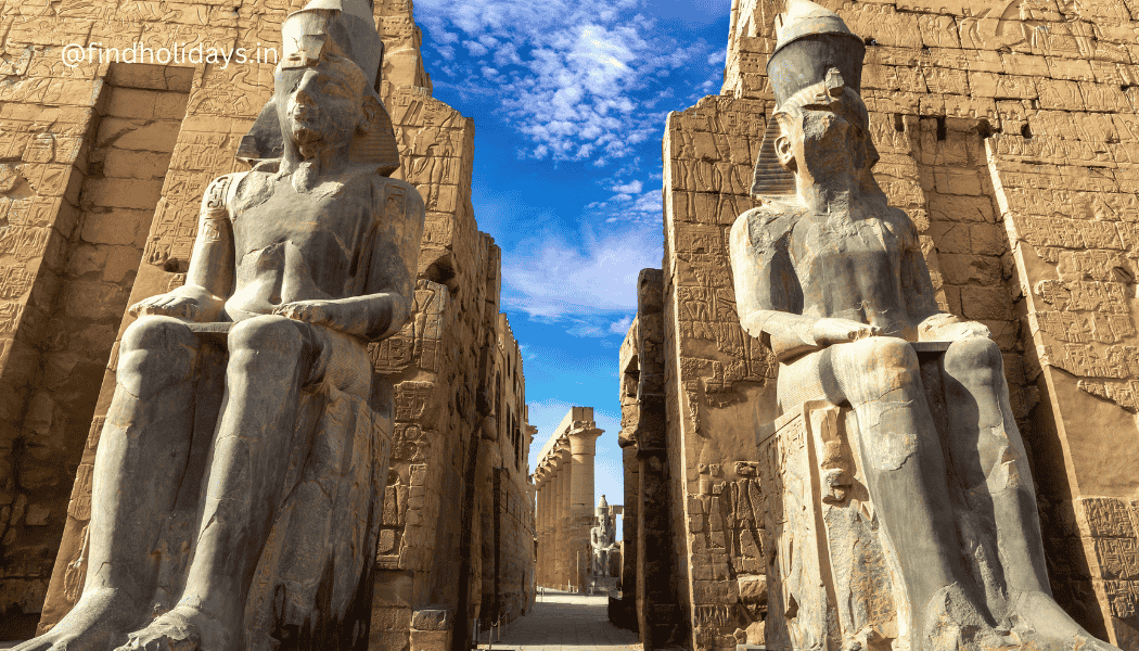 Nile cruise ship at dusk